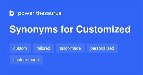synonym for customized|Iba pa.
